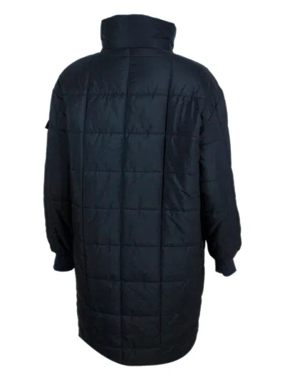 Fabiana Filippi Tech Fabric Coat In Blue