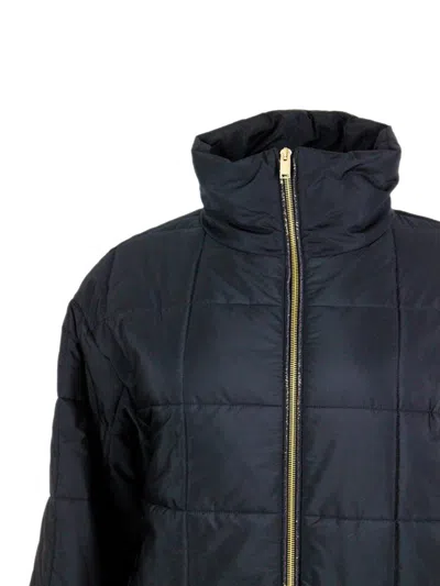 Fabiana Filippi Tech Fabric Coat In Blue