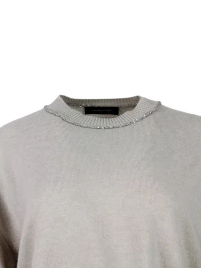 Fabiana Filippi Wool Blend Crewneck In Gray