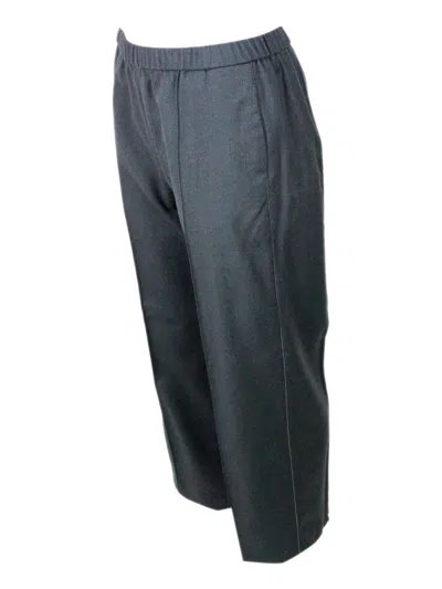 Fabiana Filippi Wool Blend Pants In Blue