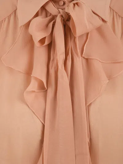 Aniye By Ruffled Bow Blouse In Pink