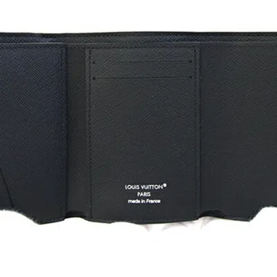 Pre-owned Louis Vuitton Monogram Eclipse Monogram Eclipse Wallet (tri-fold) () In Black