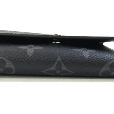 Pre-owned Louis Vuitton Monogram Eclipse Monogram Eclipse Wallet (tri-fold) () In Black