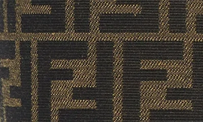 Fendi Tall Boots With Signature Monogram Pattern And Branded Detailing In Black