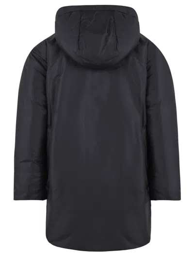 Aspesi Coats Blue In Black