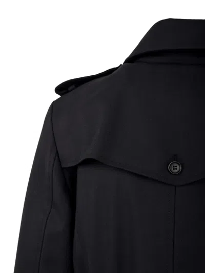Aspesi Coats Blue In Black