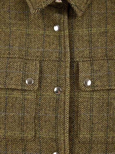 Aspesi Coats Grey In Green