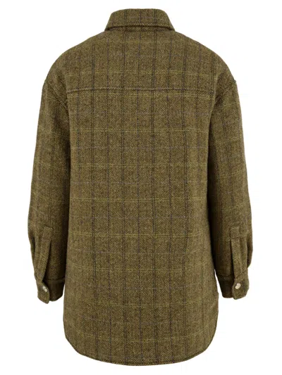 Aspesi Coats Grey In Green