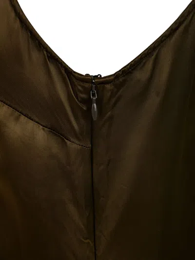 Aspesi Dresses Green In Brown