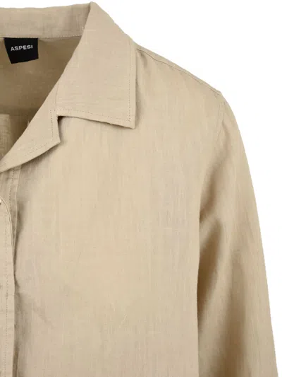Aspesi Shirts Beige In Brown