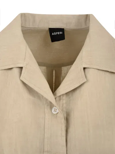 Aspesi Shirts Beige In Brown