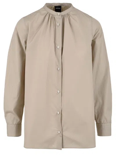 Aspesi Shirts Beige In Black