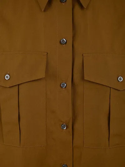 Aspesi Shirts Brown In Green