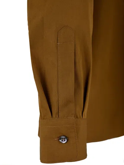 Aspesi Shirts Brown In Green