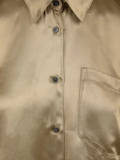 Aspesi Viscose Satin Shirt In Gray
