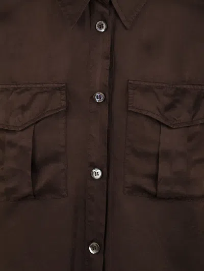 Aspesi Shirts Coffee In Black