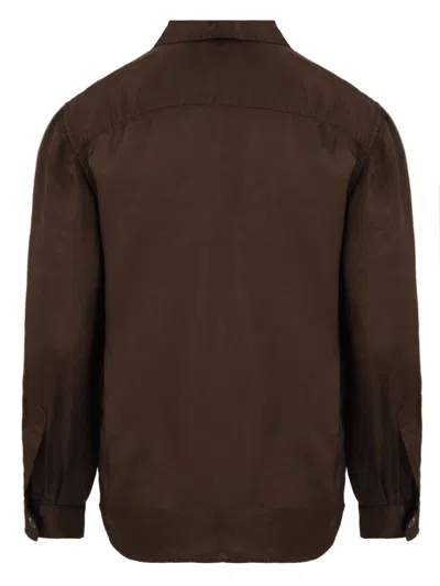 Aspesi Shirts Coffee In Black