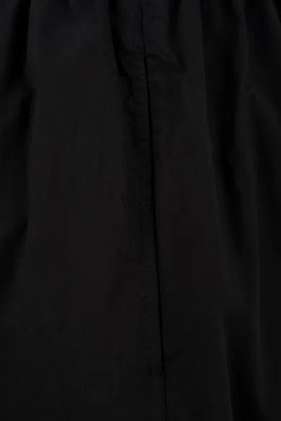 Aspesi Pleated A-line Mid-length Skirt In Black