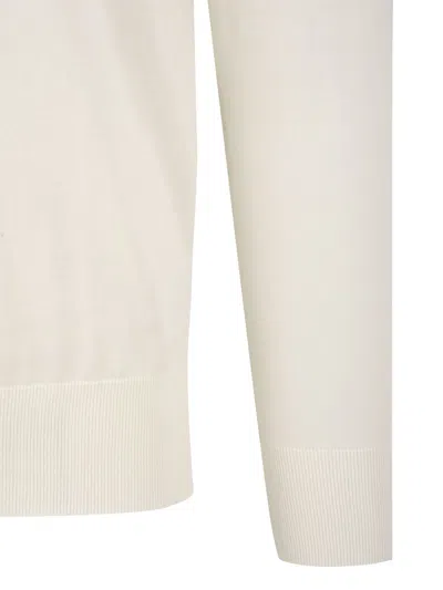 Aspesi Lightweight Crew Neck Sweater In White