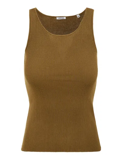 Aspesi T Shirts And Polos Dark Yellow In Brown