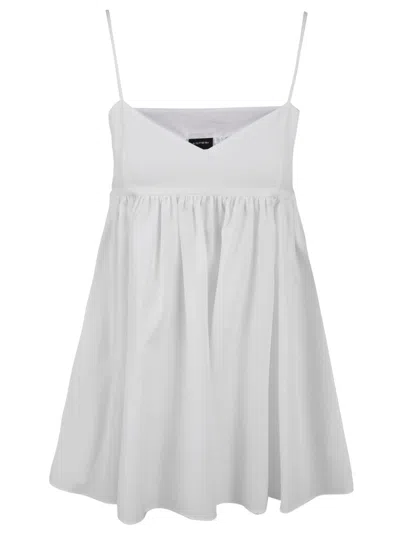 Aspesi Spaghetti-strap Peplum Top In White