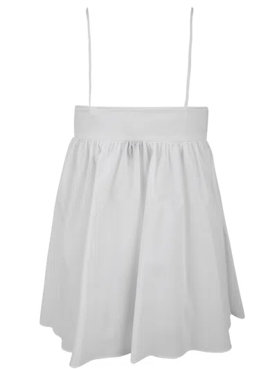 Aspesi Spaghetti-strap Peplum Top In White