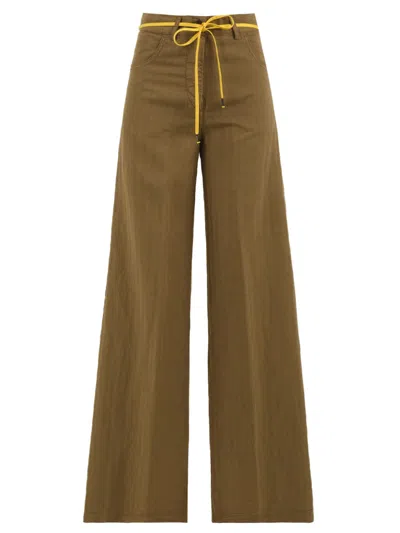 Aspesi Trousers Brown In Green