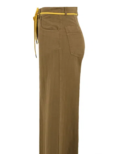 Aspesi Trousers Brown In Green
