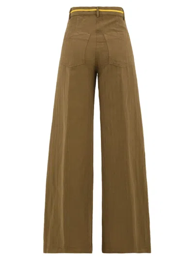 Aspesi Trousers Brown In Green