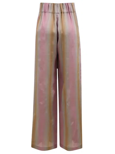 Aspesi High Straight Waist Trousers In Multi