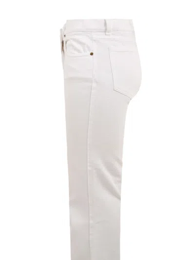 Aspesi Trousers White In White