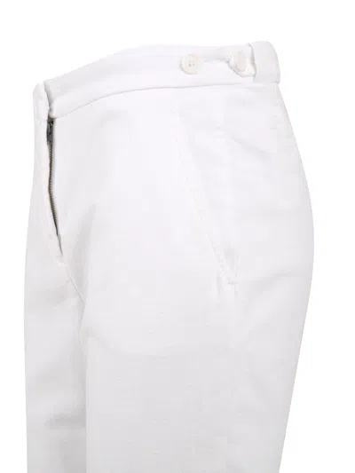 Aspesi Trousers White In White