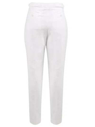 Aspesi Trousers White In White