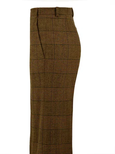 Aspesi Trousers Yellow In Brown