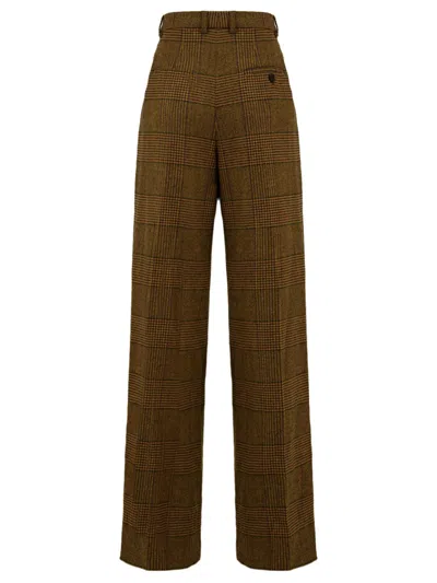 Aspesi Trousers Yellow In Brown