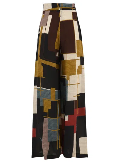 Attic And Barn Trousers Multi Colour In Black