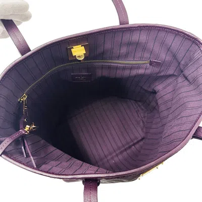 Pre-owned Louis Vuitton Orb Purple Monogram Empreinte Tote Bag ()