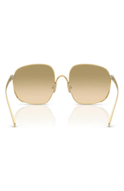 Miu Miu Mu A57s 57mm Gradient Square Sunglasses In Gold