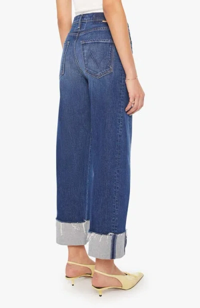 Mother Half Pipe Ankle Cuff Fray Jean In Perfectly Imperfect In Blue