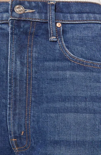 Mother Half Pipe Ankle Cuff Fray Jean In Perfectly Imperfect In Blue