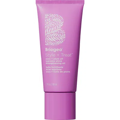 Briogeo Style + Treat Supreme Shine Strengthening & Styling Oil For Thick Hair 3 Oz/88 ml In Purple