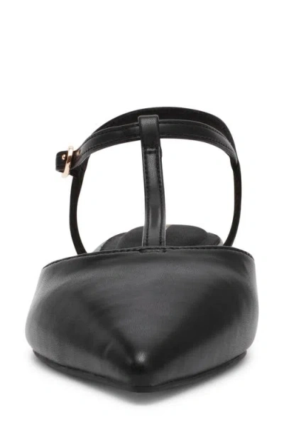 Anne Klein Women's Emily T-strap Pointed Toe Flats In Black