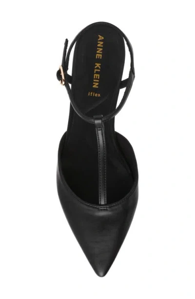 Anne Klein Women's Emily T-strap Pointed Toe Flats In Black