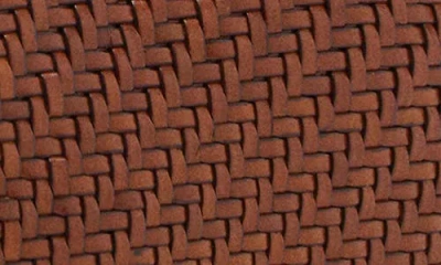 Mango Medium Braided Leather Bag In Brown