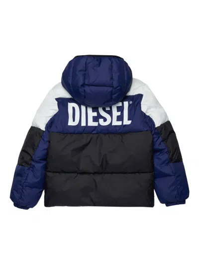 Diesel Colour-block Padded Jacket In Multi