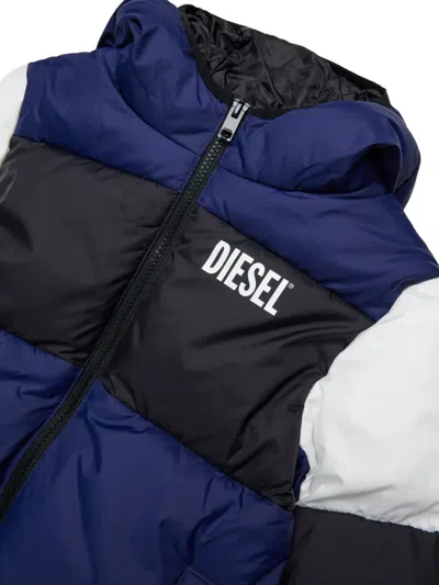 Diesel Colour-block Padded Jacket In Multi