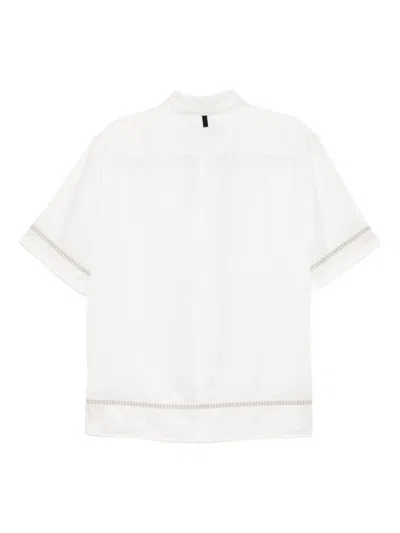 Rag & Bone Dalton Embroidered Short Sleeve Button-up Shirt In White
