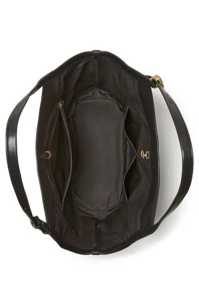 Kate Spade New York Small Deco Fine Grain Leather Tulip Top Handle Bag In Black