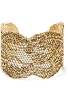 AURELIE BIDERMANN Lace gold-plated cuff