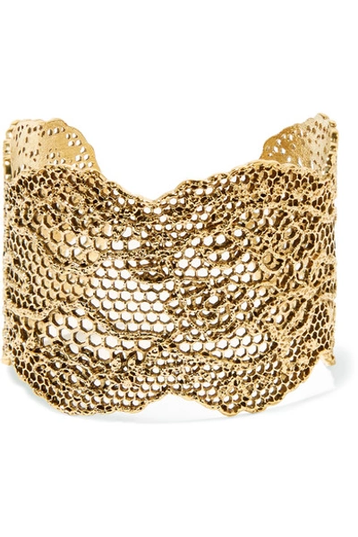 Shop Aurelie Bidermann Lace Gold-plated Cuff